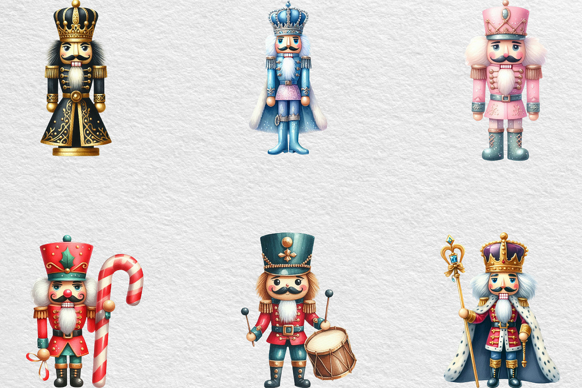 Christmas Nutcracker Clipart, an Illustration by Black Bird Studio (Photo 3 of 6)