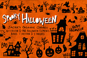 Spooky Halloween: Hand Drawn Set, an Illustration by Jackie's Creative Goodies (Thumbnail 1 of 2)