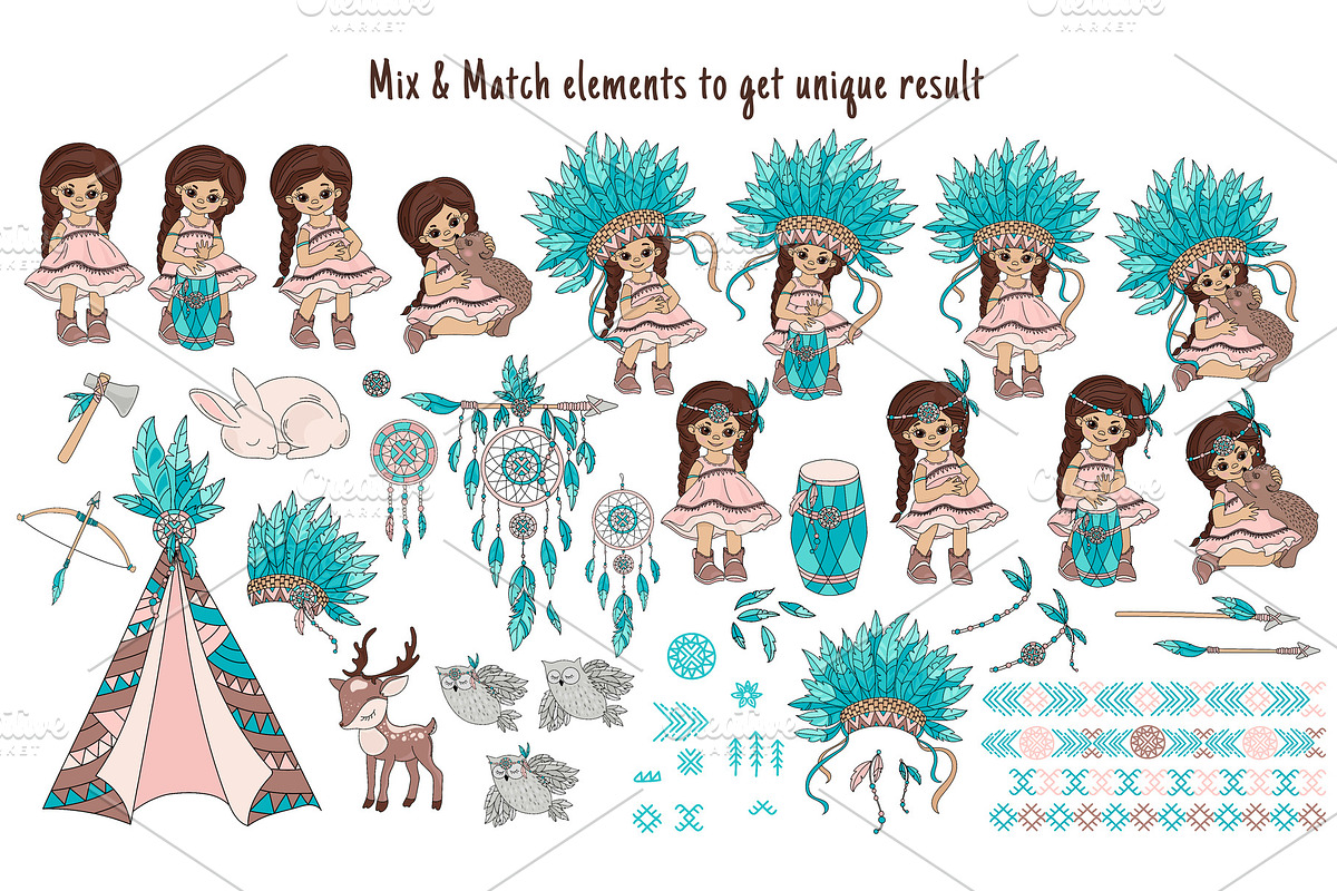 INDIANS PRINCESS, a Decorative Illustration by FARAWAYKINGDOM (Photo 7 of 8)