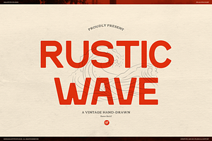 Rustic Wave | Vintage Hand Drawn, a Font by gracetype_studio