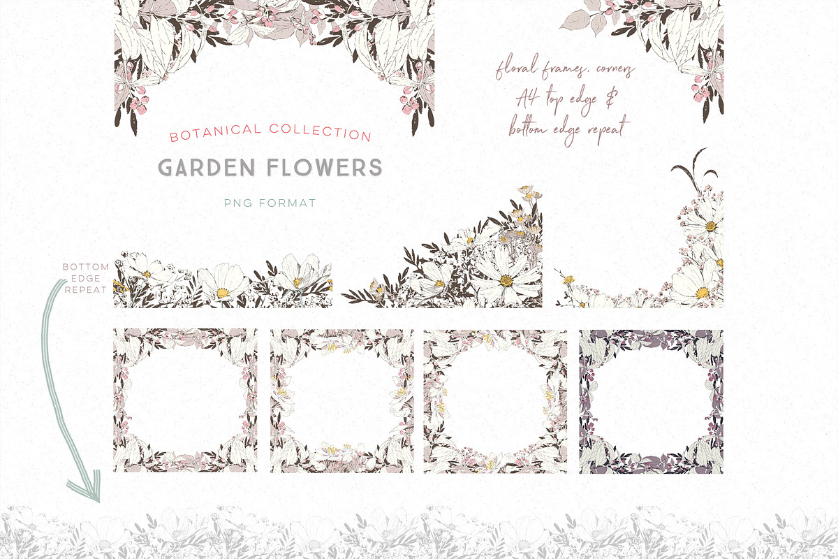 Garden Florals Botanical Set, an Illustration by White Lane Studio (Photo 3 of 9)
