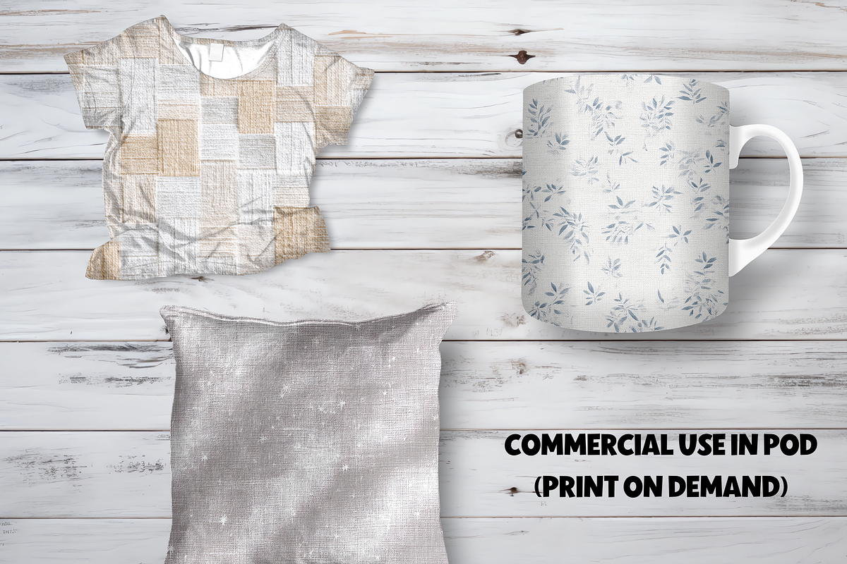 Seamless Washed Linen Digital Paper
