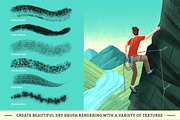 Dry Texture Brushes for Procreate, a Brush Add-On by Nathan Brown (Thumbnail 6 of 8)