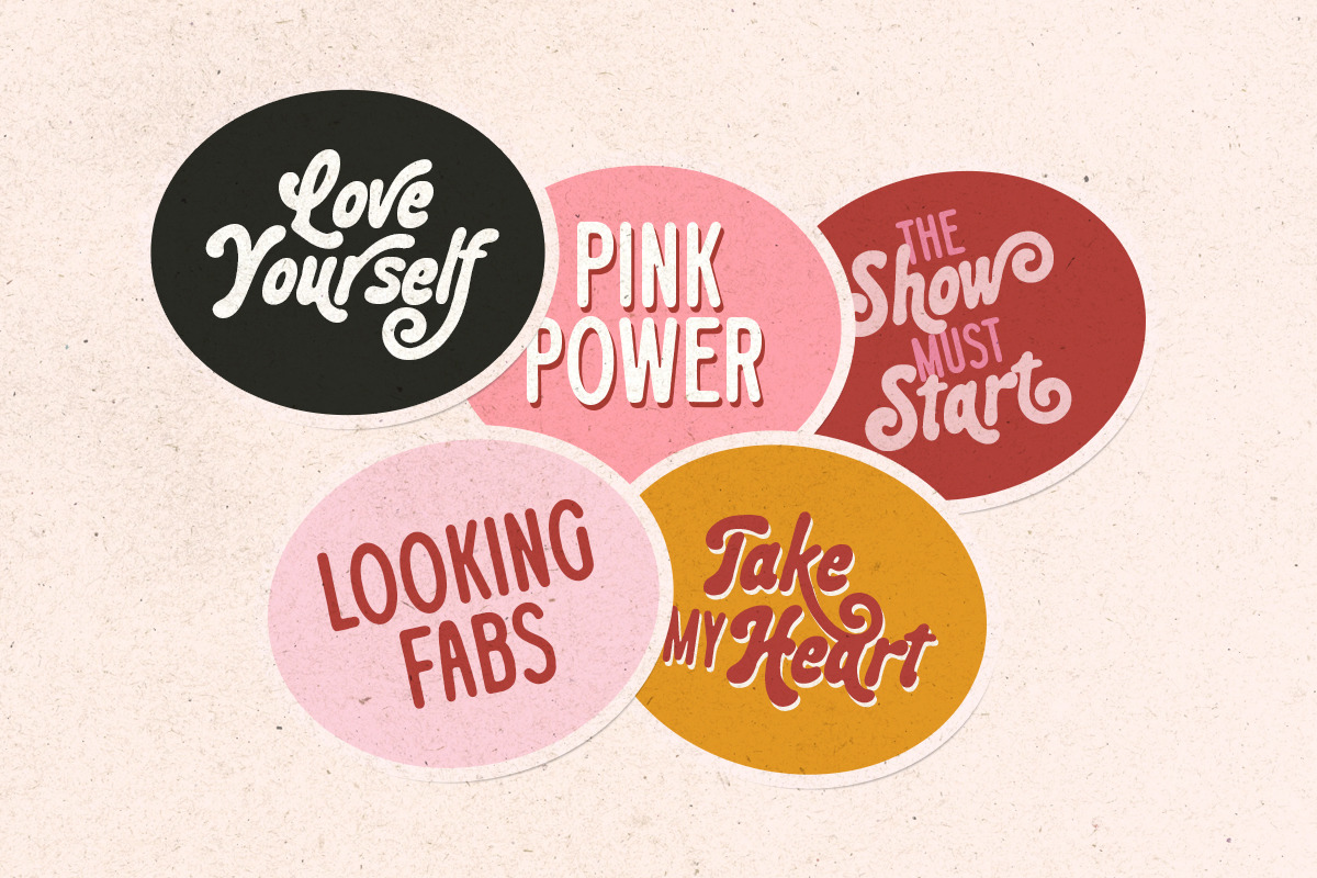 Romantic Aura Retro Font Duo, a Script Font by Letterhend Studio (Photo 6 of 9)
