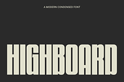 Highboard – Modern Condensed Font, a Sans Serif Font by Pixesia Studio (Thumbnail 1 of 18)