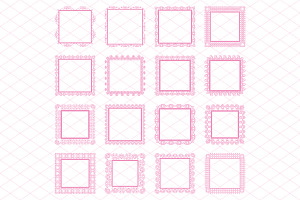 Pink Lacy Frames