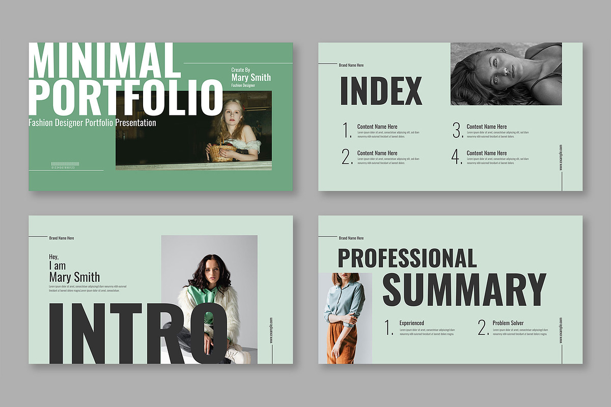 Minimal Portfolio Presentation, a Presentation Template by Mighty-Slide (Photo 2 of 6)