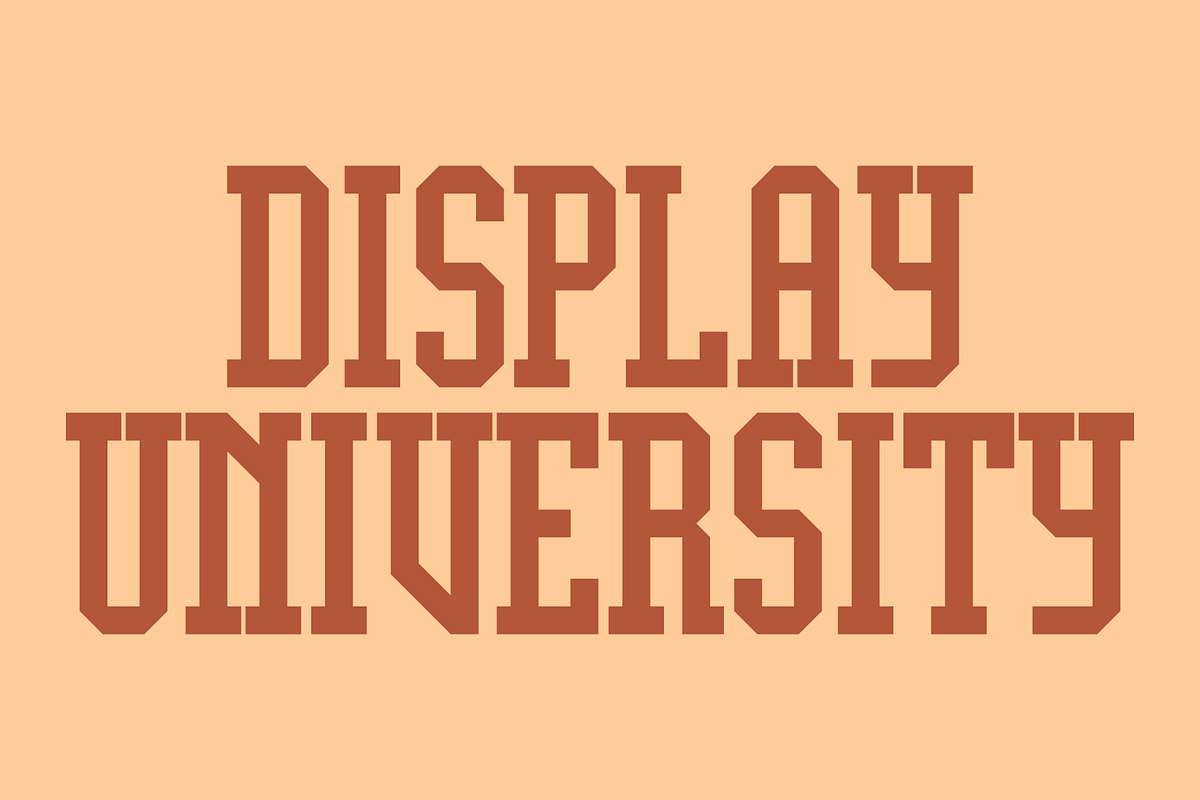 Display University Font, a Serif Font by GG Design (Photo 1 of 8)