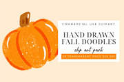 Hand Drawn Fall Doodle Clipart, an Object Graphic by Printable Pretty Studio (Thumbnail 4 of 5)
