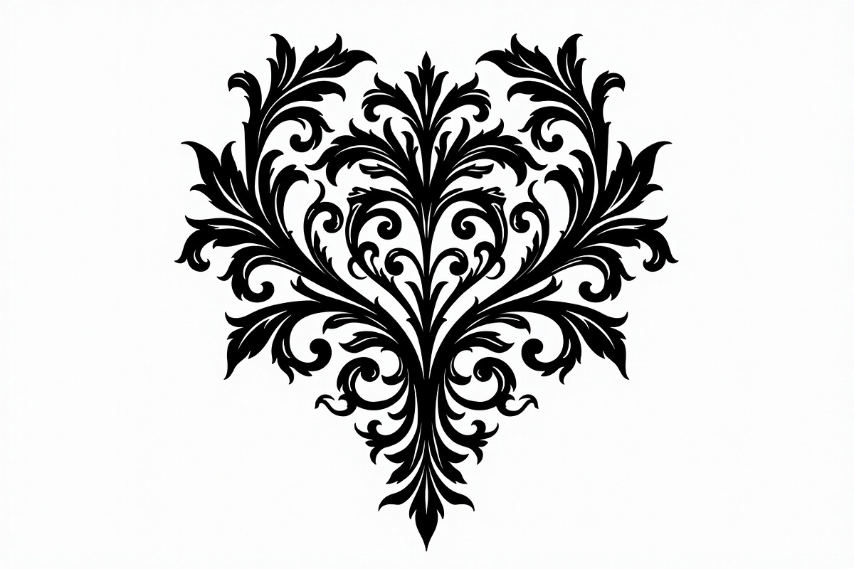 Floral Heart Silhouette Set, an Illustration by Gfx_Store (Photo 20 of 21)