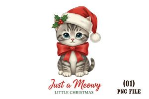 Christmas Vintage Cat Santa PNG, an Illustration by DreamArtGraphic