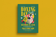 Green Christmas Boxing Day Flyer, a Flyer Template by VectorVactory (Thumbnail 1 of 3)