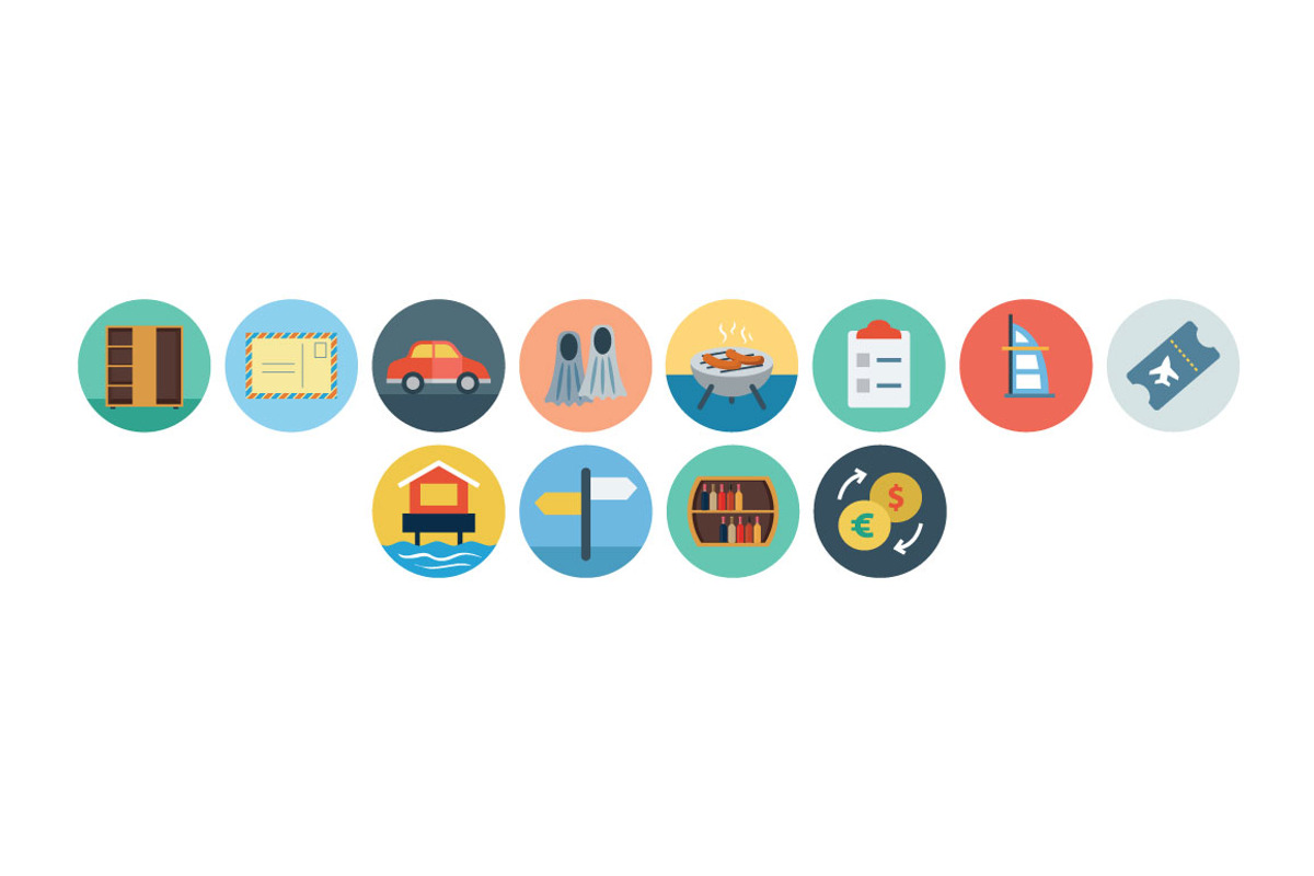 125+ Flat Hotel Icons preview 5