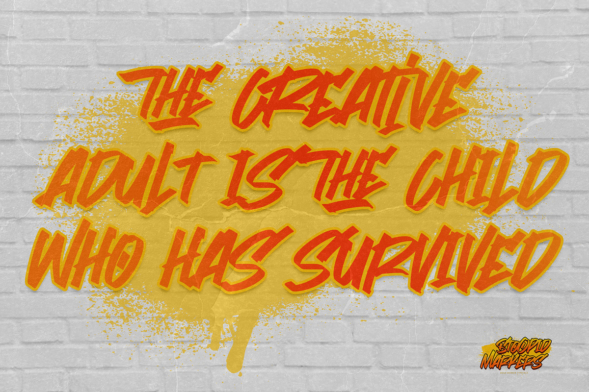 Stoopid Markers-Bold Market Typeface, a Sans Serif Font by Gassstype (Photo 3 of 8)