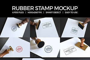 Rubber stamp mockup set, a Product Mockup by S_design