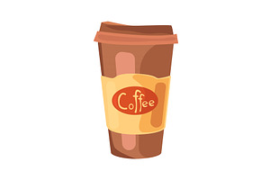 Coffee Cup Illustration In Color