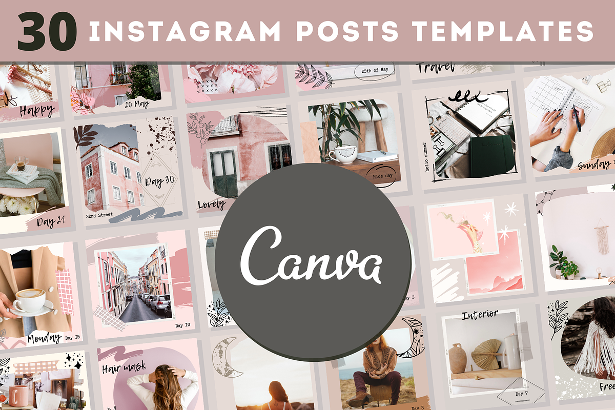 Canva Instagram Templates, a Social Media Template by NViolet (Photo 1 of 5)