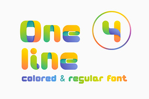 One line 4, a Sans Serif Font by kaer_shop