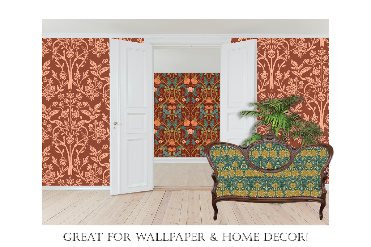 Autumn Boho William Morris Patterns, a Pattern Graphic by RachelStudio (Photo 9 of 10)
