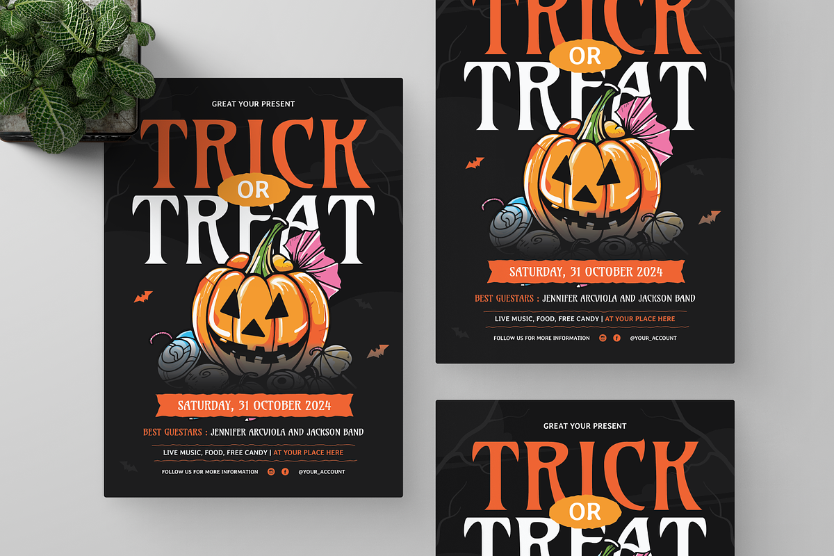 Trick Or Treat Halloween Flyer, a Flyer Template by Annora Studio (Photo 5 of 5)