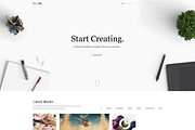 Ellion | Portfolio Template, a WordPress Template by premiumwd (Thumbnail 1 of 5)