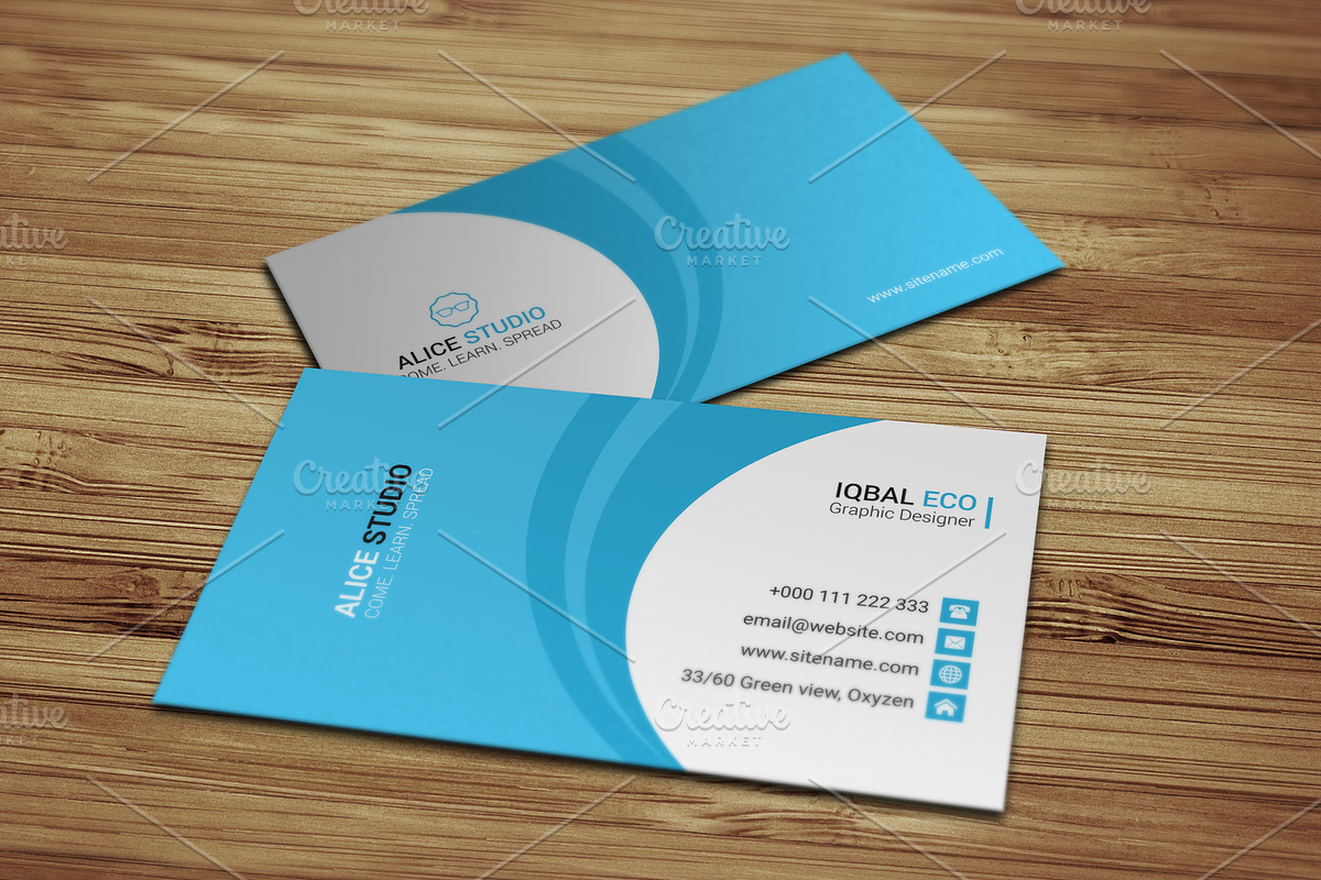 Corporate Business Card Template, a Business Card Template by Alice_s (Photo 1 of 8)