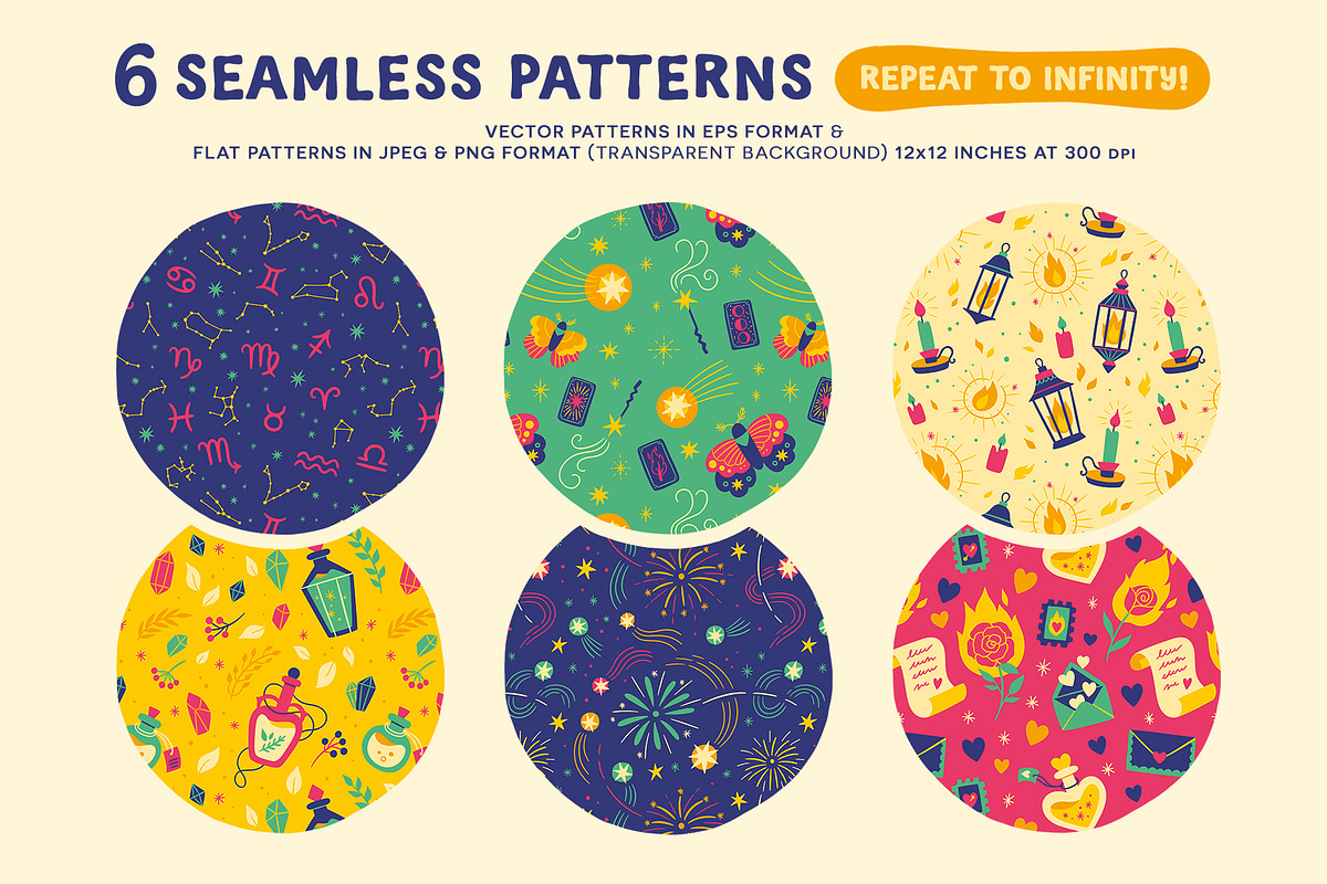 Enchanting Patterns - Vector, a Pattern Graphic by Carole Chevalier (Photo 2 of 7)