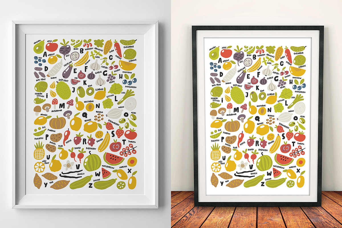 Fruit and vegetables alphabet, a Wallpaper Graphic by Murvin (Photo 2 of 7)
