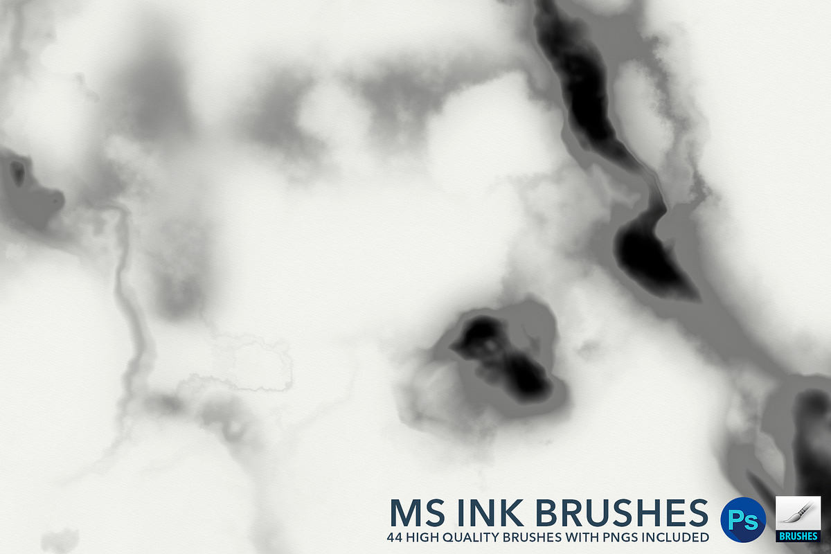 44 Ink Brushes for Photoshop, a Brush Add-On by Creative Graphics (Photo 5 of 7)