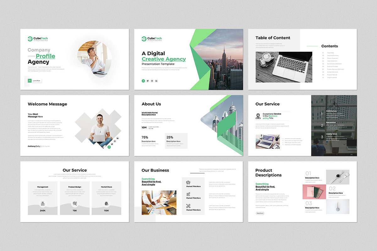 Company Profile Presentation Templat, a Presentation Template by GenerousArt (Photo 2 of 8)