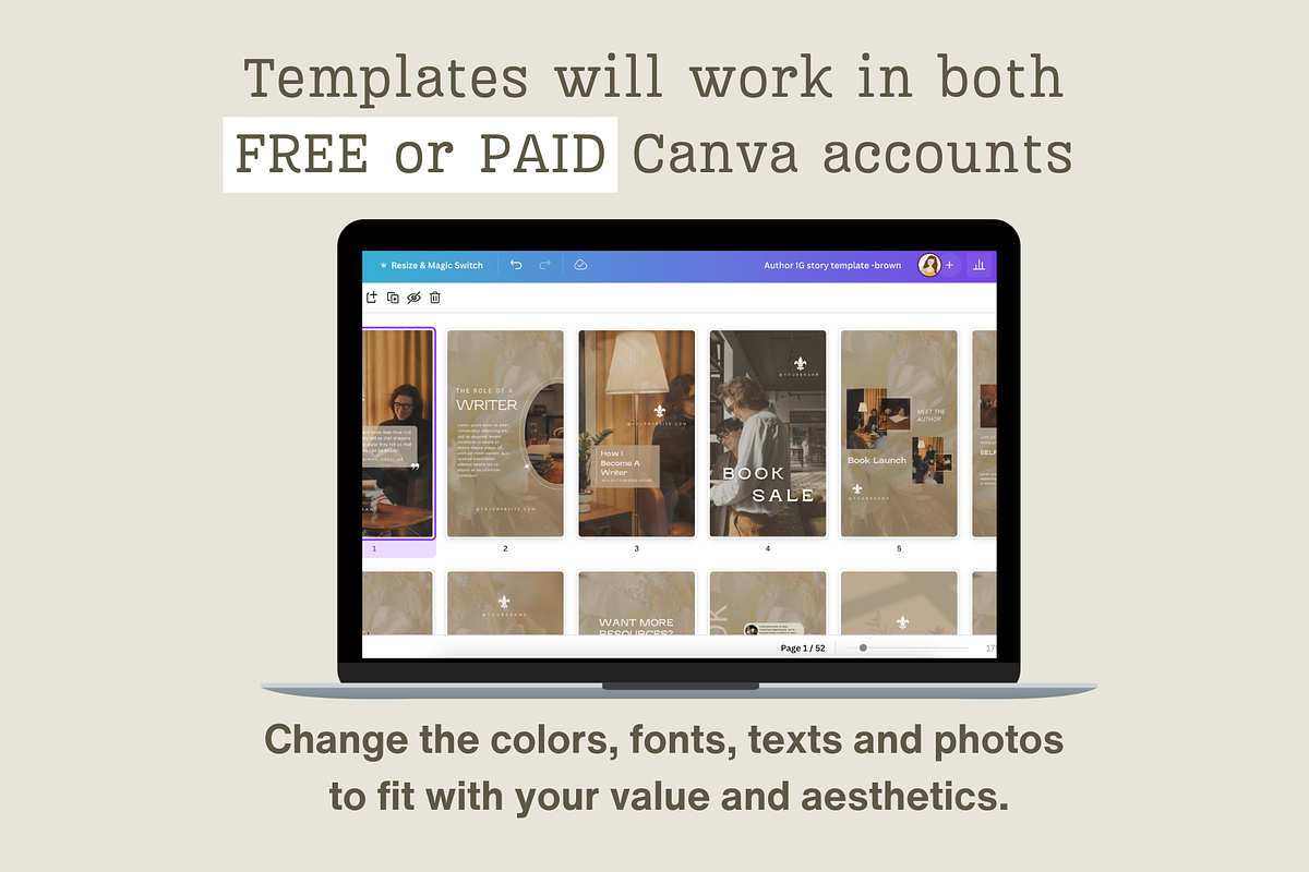 Author instagram story post template, a Social Media Template by Petite Zakka Boutique (Photo 2 of 6)