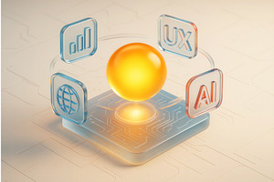 Abstract representation of digital, a Technology Illustration by Sergey Kotenev