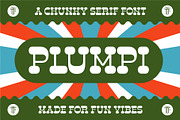 Plumpi - A Chunky 60s Serif Font, a Serif Font by The Type Fella (Thumbnail 1 of 7)