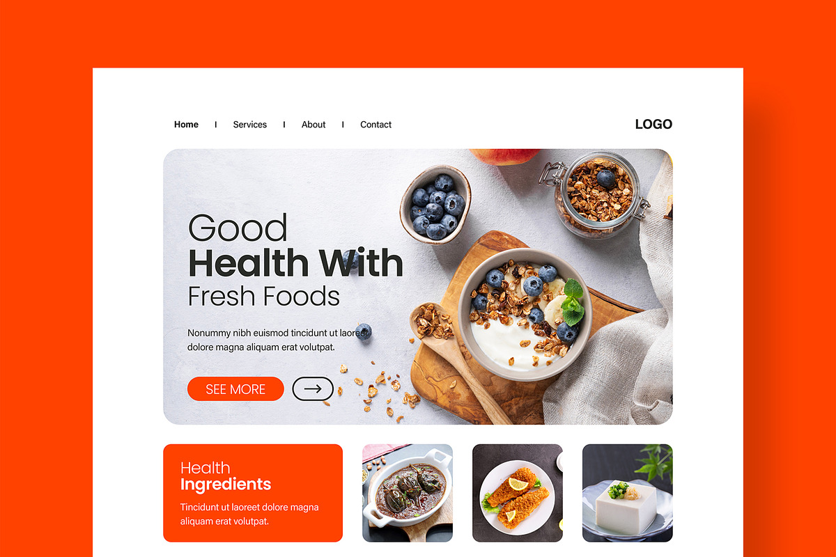 Food Email Newsletter for Restaurant, an UI Kit Template by MightyDesign (Photo 2 of 9)