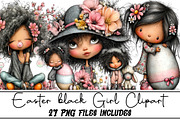 Easter black Girl Clipart, an Illustration by DreamArtGraphic (Thumbnail 1 of 5)