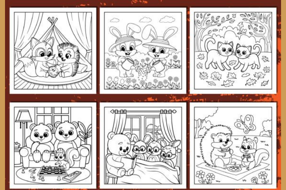 Bold Easy Fluffy Friends Coloring, a Graphic by shopcosm (Photo 2 of 2)
