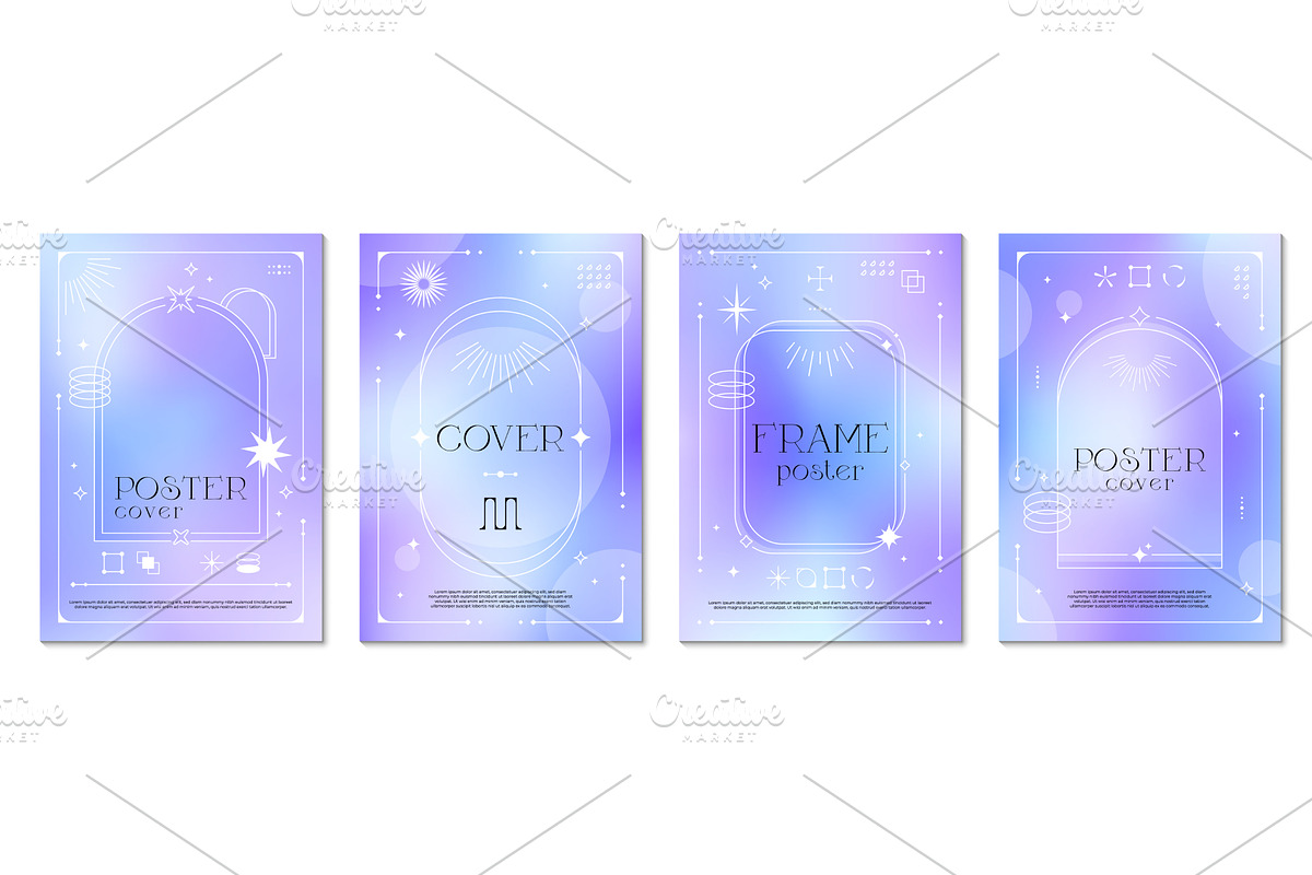 Aesthetic purple y2k gradient poster, a Decorative Illustration by Buch&Bee