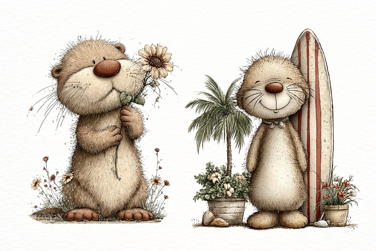 Whimsical summer seal Clipart, an Illustration by Designworld (Photo 2 of 8)