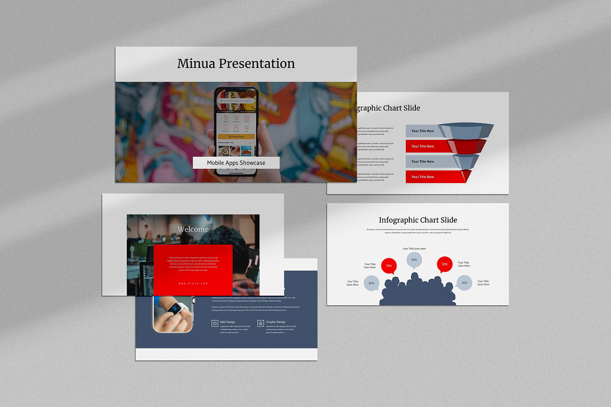 Minua : Mobile Apps Powerpoint, a Presentation Template by Punkl Camp (Photo 1 of 9)