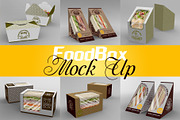 SandWich Boxes Mock-Up, a Packaging Mockup by PSD Market (Thumbnail 1 of 9)