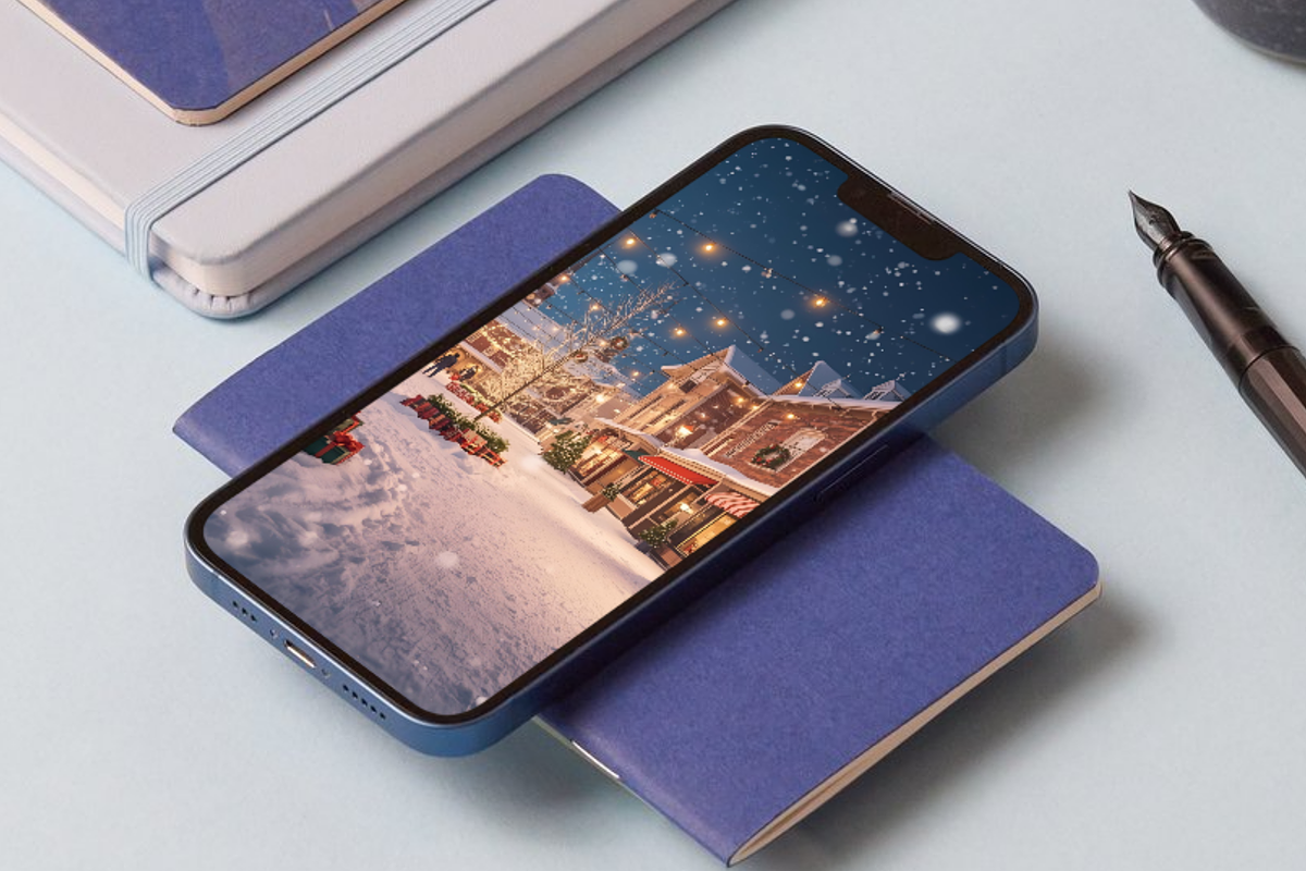 Cozy Background Iphone Winter Wallpa, a Wallpaper Graphic by Snapybiz (Photo 4 of 7)