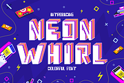 Neon Whirl - Colorful Font, a Font by PutraCetol Studio (Thumbnail 1 of 11)