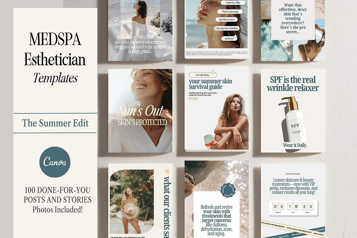 Esthetician Skincare Medspa Templates