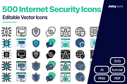500 Internet Security Vector Icons, an Outline Icon by Juicy Icons (Thumbnail 1 of 5)