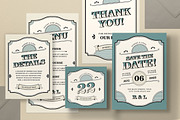 Vintage Wedding Invitation Set, an Invitation Template by graphicook (Thumbnail 2 of 3)