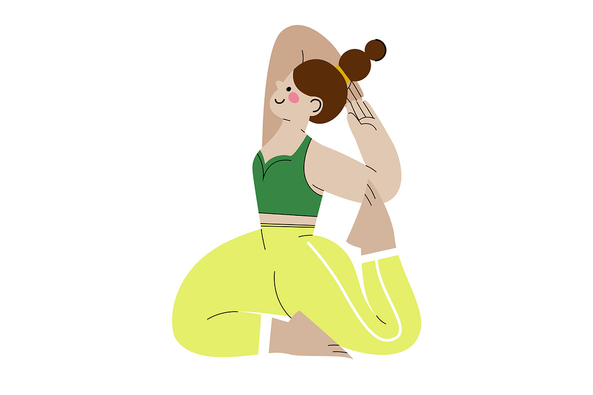 Yoga Poses Girls Fitness Woman, an Object Graphic by the_myro (Photo 8 of 9)