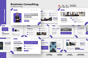 Business Consulting - PowerPoint, a Presentation Template by Iqsiart Studio