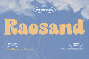 Raosand – Retro Display Serif, a Serif Font by Fikryal Studio
