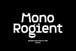 Mono Rogient - Modern Sans  Display, a Sans Serif Font by Imoodev