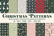 Nutcracker Seamless Patterns, a Pattern Graphic by The Audacious Brush (Thumbnail 1 of 6)